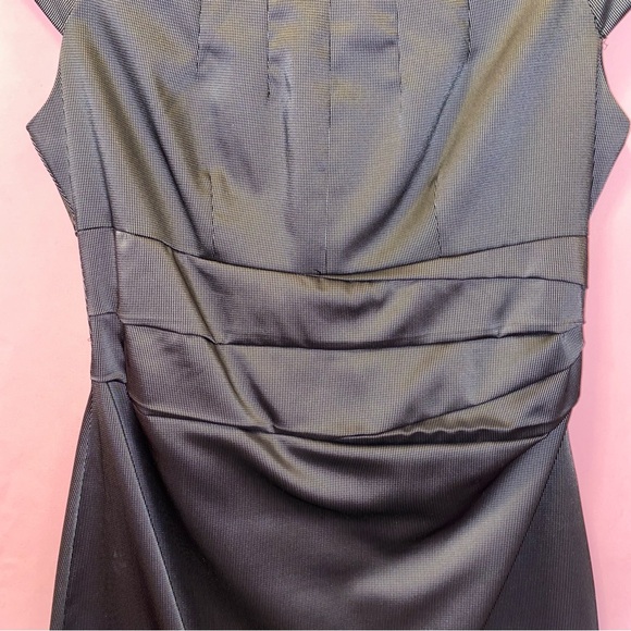 Elegant Dark Grey Lady Boss Dress Cap Short Sleeve Office Cocktail Modain Medium - Picture 2 of 16